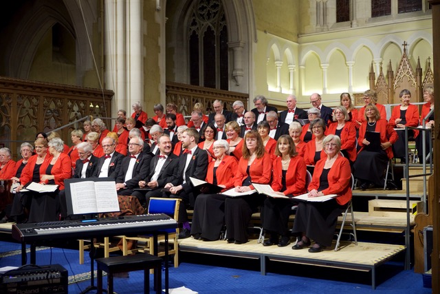 Choir seated at start of concert