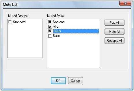 Noteworthy Mute List dialog