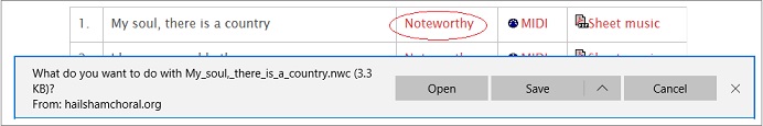 Opening a Noteworthy file